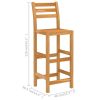 5 Piece Patio Bar Set Solid Acacia Wood