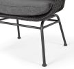 Outdoor Wicker Club Chairs with Cushions (Set of 2), Gray and Dark Gray