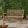 HAMPTON WOOD + WICKER LOVESEAT