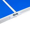 Outsunny Folding Picnic Table with Umbrella Hole, Aluminum Suitcase Portable Outdoor Table with Bench, Patio, Porch or Camping Table and Chair Set