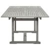 Patio Dining Table (63"-94.5")x39.4"x29.5" Solid Acacia Wood