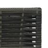 3 Piece Bistro Set with Cushions Poly Rattan Gray