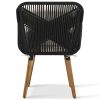 K&K 5 Pieces Patio Furniture Chair Sets, Patio Conversation Set With Wicker Cool Bar Table, Ottomans,Outdoor Furniture Bistro Sets for Porch,Backyard