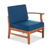 PERLA 3 SEATER SOFA AND TABLE SET, BLUE