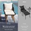 K&K 5 Pieces Patio Furniture Chair Sets, Patio Conversation Set With Wicker Cool Bar Table, Ottomans,Outdoor Furniture Bistro Sets for Porch,Backyard