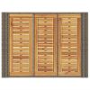 Patio Bar Table with Acacia Wood Top Gray 41.3"x31.5"x43.3" Poly Rattan
