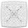 Patio Table White 20.9"x20.9"x20.9" Cast Aluminum