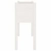 Garden Planter White 27.6"x12.2"x27.6" Solid Wood Pine