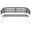 K&K 4-Piece Boho Rope Patio Furniture Set, Outdoor Furniture with Acacia Wood Table