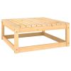 4 Piece Patio Lounge Set with Cushions Solid Wood Pine