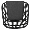Orlando Faux Rattan Chairs (Set of 2) , Dark Gray Finish