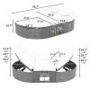 TOPMAX Outdoor Sun Bed Patio 2-Person Daybed with Cushions and Pillows