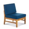 PERLA 3 SEATER SOFA AND TABLE SET, BLUE