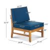 PERLA 3 SEATER SOFA AND TABLE SET, BLUE