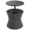 K&K 5 Pieces Patio Furniture Chair Sets, Patio Conversation Set With Wicker Cool Bar Table, Ottomans,Outdoor Furniture Bistro Sets for Porch,Backyard