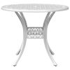 Patio Table White √ò35.4"x29.5" Cast Aluminum