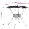 Patio Table White √ò35.4"x29.5" Cast Aluminum