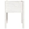 Garden Planters 2 pcs White 19.7"x19.7"x27.6" Solid Wood Pine