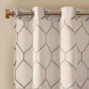 Metallic Geo Embroidered Curtain Panel(Only 1 Pc Panel)