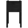 Garden Planters 2 pcs Black 15.7"x15.7"x27.6" Solid Wood Pine