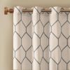Metallic Geo Embroidered Curtain Panel(Only 1 Pc Panel)
