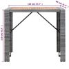 5 Piece Patio Bar Set Poly Rattan and Acacia Wood Gray