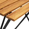 Bistro Table 21.7"x21.3"x28" Solid Acacia Wood