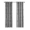 Knitted Jacquard Paisley Total Blackout Grommet Top Curtain Panel(Only 1 Pc Panel
