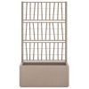 Garden Planter with Trellis Light Brown 31.5"x14.2"x55.1" PP
