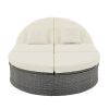 TOPMAX Outdoor Sun Bed Patio 2-Person Daybed with Cushions and Pillows
