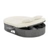 TOPMAX Outdoor Sun Bed Patio 2-Person Daybed with Cushions and Pillows
