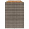 Patio Bar Table with Acacia Wood Top Gray 72.8"x31.5"x43.3" Poly Rattan