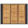 Patio Bar Table with Acacia Wood Top Black 41.3"x31.5"x43.3" Poly Rattan