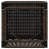 Propane Tank Cover Table Brown 15.7"x15.7"x23.6" Poly Rattan