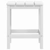 Patio Adirondack Table White 15"x15"x18.1" HDPE