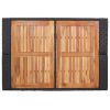 5 Piece Patio Bar Set Poly Rattan and Acacia Wood Black