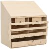 Chicken Laying Nest 2 Compartments 24.8"x15.7"x25.6" Solid Pine Wood