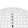 Patio Table White √ò35.4"x29.5" Cast Aluminum