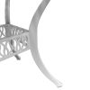 Patio Table White √ò35.4"x29.5" Cast Aluminum