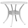 Patio Table White √ò35.4"x29.5" Cast Aluminum