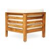 OANA OUTDOOR WOODEN SECTIONAL SET WITH CUSHIONS, BEIGE