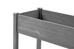 48x24x30 inch Raised Garden Bed with Legs, Elevated Wooden Planter Box for Outdoor Plants Flowers Fruits Vegetable Herb Growing