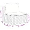 10 Piece Patio Sofa Set with Cushions Gray Poly Rattan