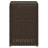 Propane Tank Cover Table Brown 15.7"x15.7"x23.6" Poly Rattan