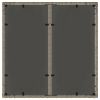 Patio Table with Glass Top Gray 35.4"x35.4"x29.5" Poly Rattan