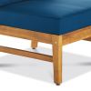 PERLA 3 SEATER SOFA AND TABLE SET, BLUE