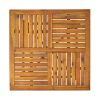 OUTDOOR HERMOSA 5 PIECE WOOD DINING SET WITH CUSHIONS
