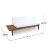 HILLCREST V Shaped 4-Piece Sofa Set-WHITE
