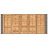 Patio Bar Table with Acacia Wood Top Gray 72.8"x31.5"x43.3" Poly Rattan