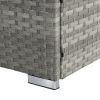 OUTDOOR SOFA PE RATTAN FURNITURE DECK CHAIR GRAY RATTAN